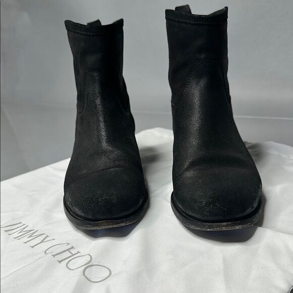 Authentic Jimmy Choo Ankle Booties | Black Suede | EU 38.5 | (1526) - Picture 6 of 16